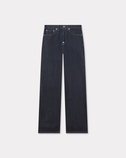 Kenzo Turn Up Wide Fit Jeans In Japanese Denim