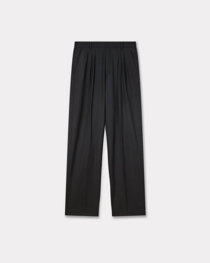 Kenzo Weave Pleated Tailored Pants In Wool Jacquard