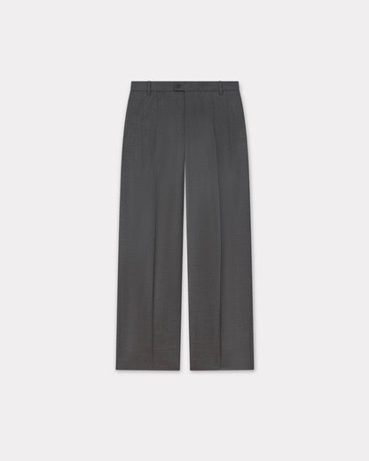Kenzo Weave Straight Tailored Pants In Wool Jacquard