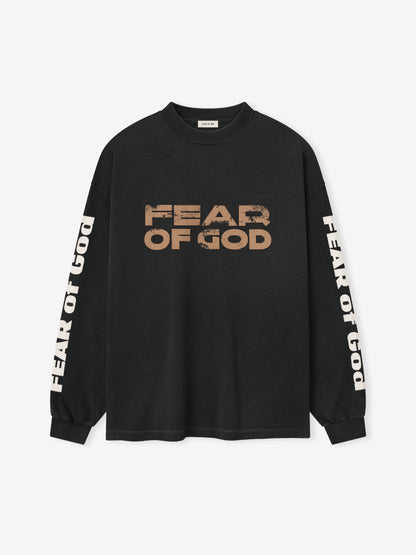 Essentials Relaxed Fear Of God Long Sleeve Tee Black