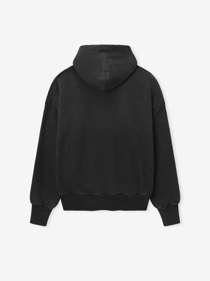 Essentials Washed Hoodie Black