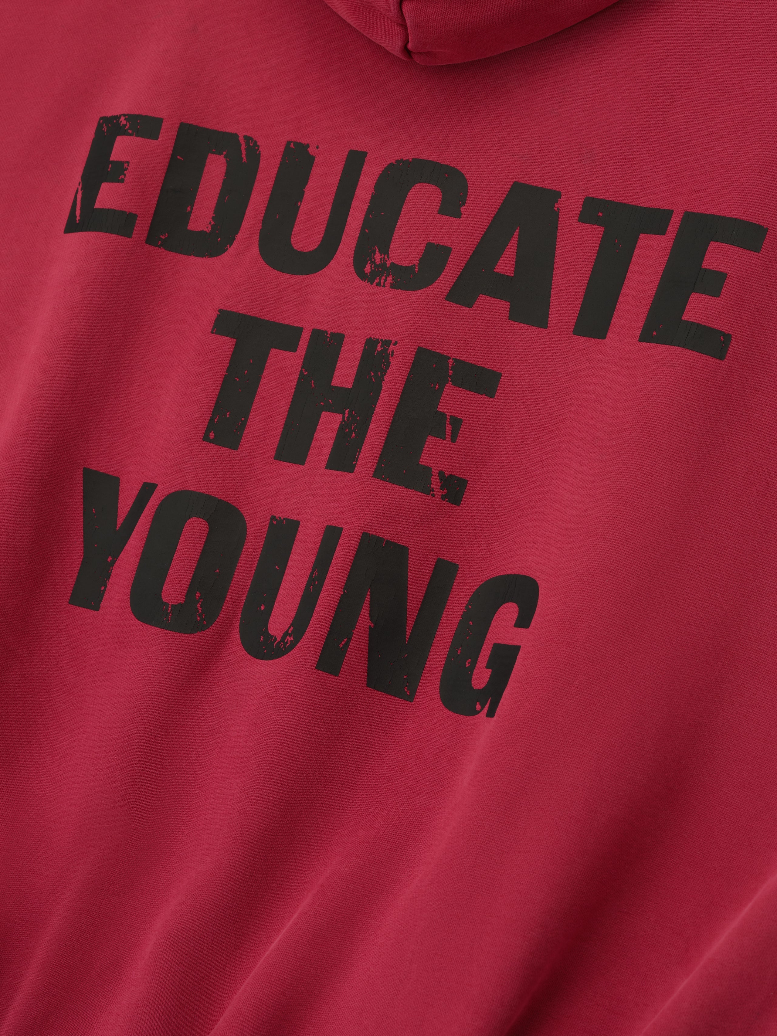 Essentials Educate Half Zip Hoodie Red