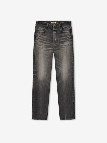 Essentials Straight 5 Pocket Jean Worn Black