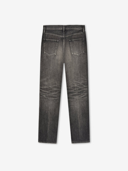 Essentials Straight 5 Pocket Jean Worn Black
