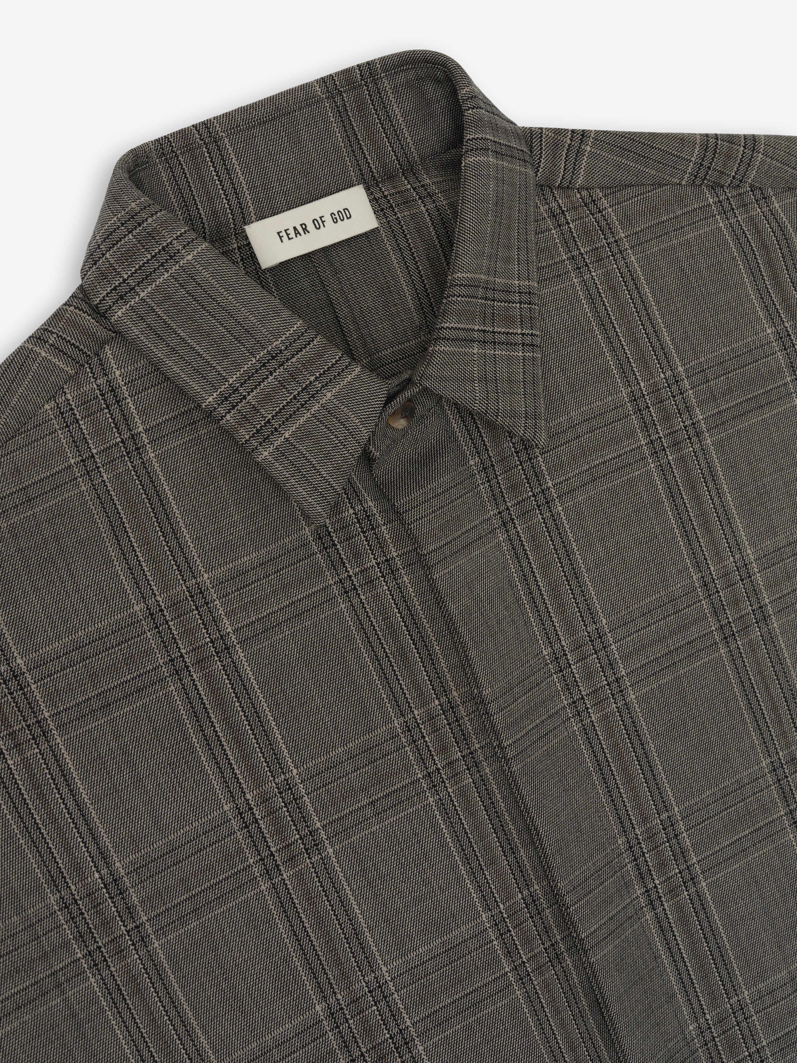 Essentials Wool Relaxed Classic Shirt Flint Tartan