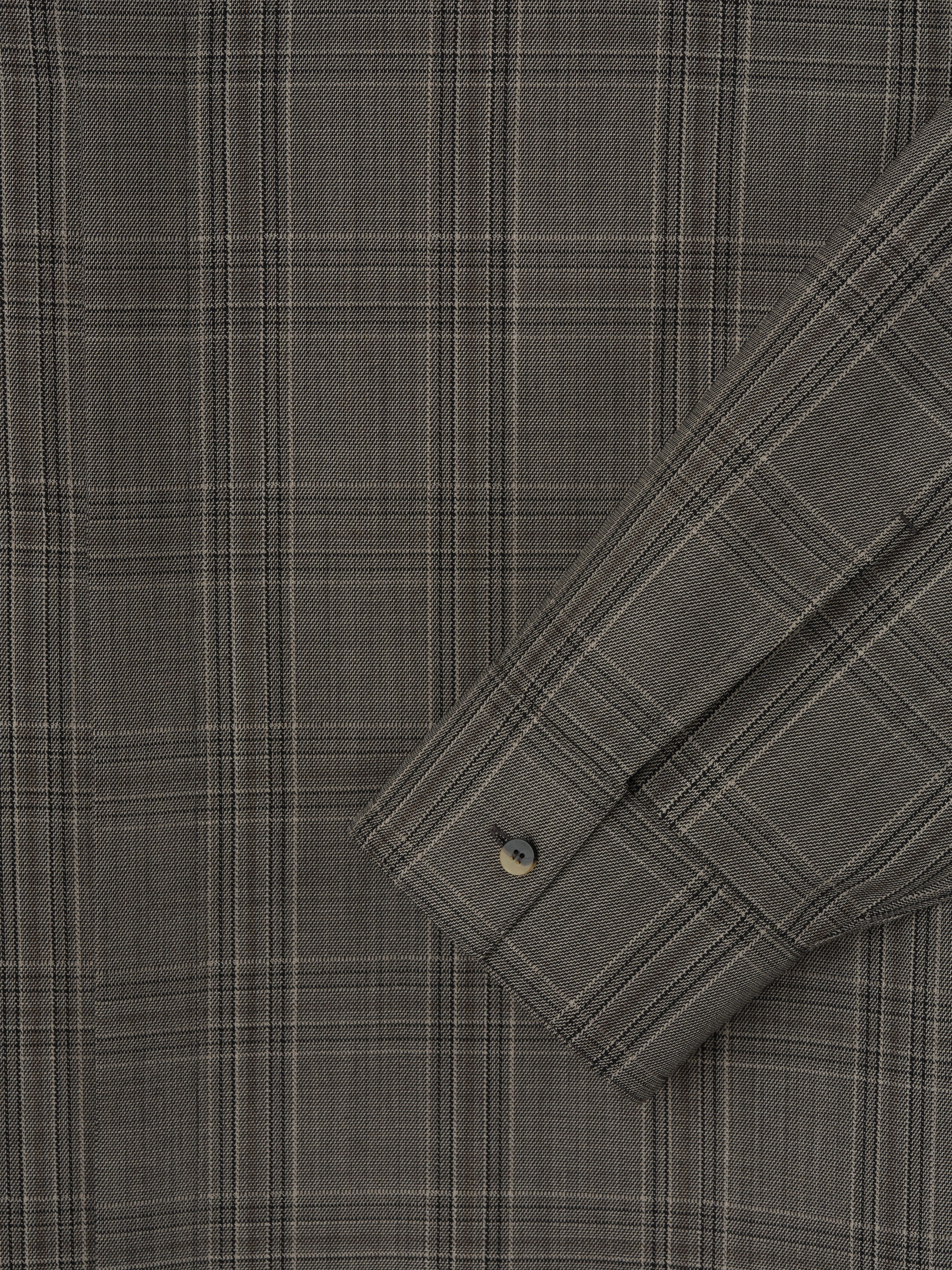Essentials Wool Relaxed Classic Shirt Flint Tartan