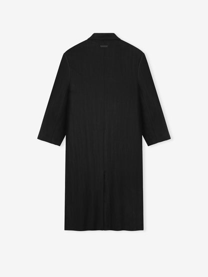 Essentials Tencel Nylon Classic Unlined Overcoat Black