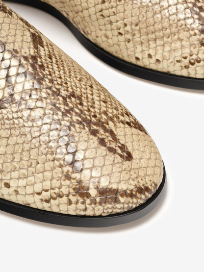 Essentials Snakeskin Embossed Slide Oat