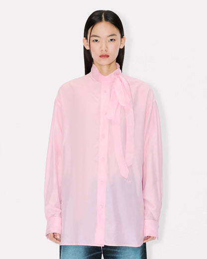 Kenzo Oversized Bow Shirt In Mixed Silk Women's