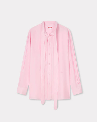 Kenzo Oversized Bow Shirt In Mixed Silk Women's