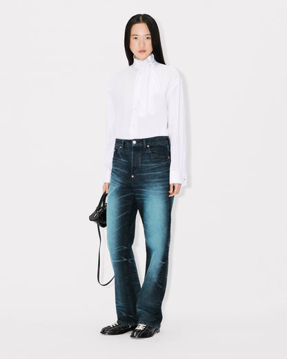 Kenzo Oversized Bow Shirt In Cotton Women's