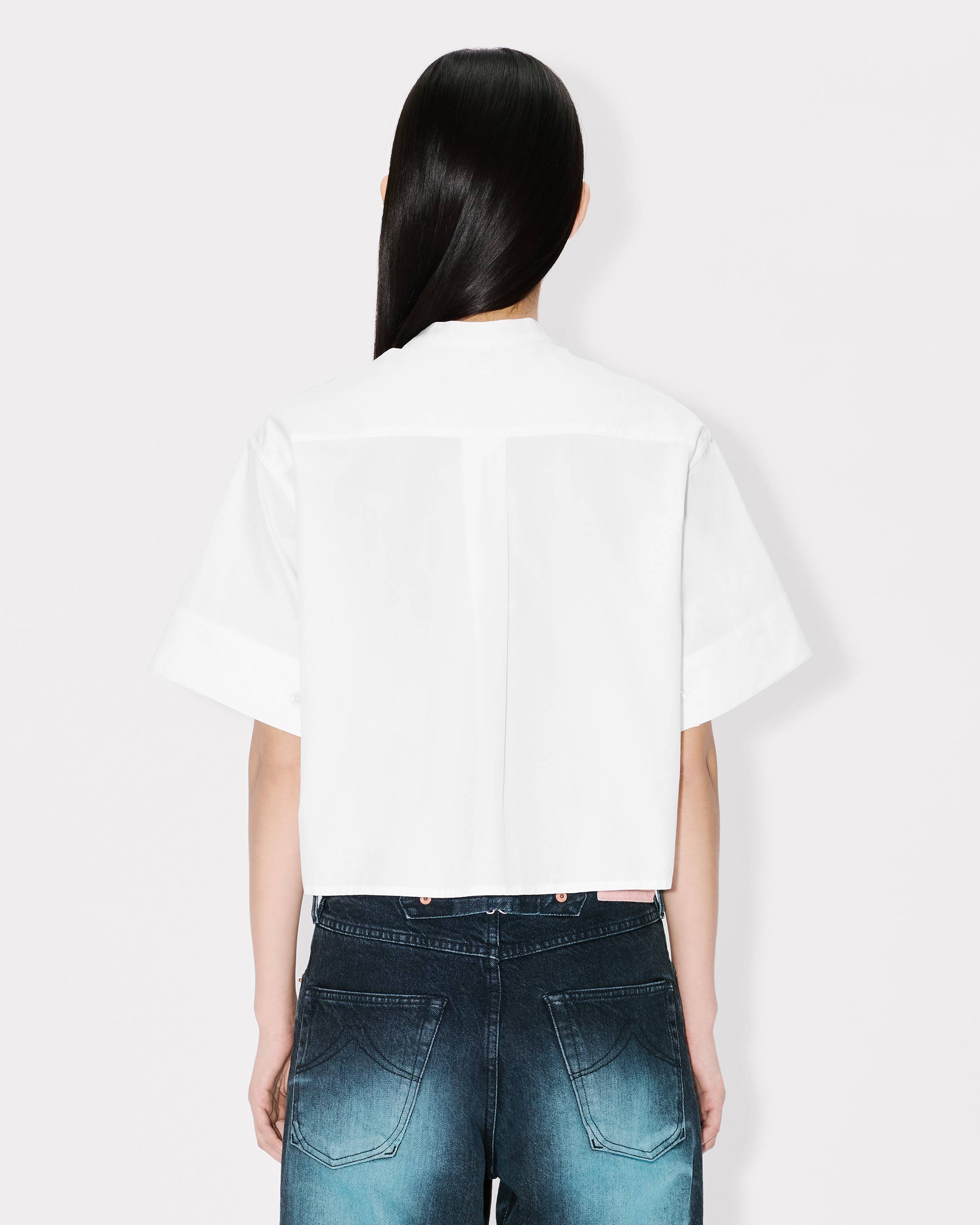 Kenzo Short Sleeves Shirt In Poplin Cotton Women's