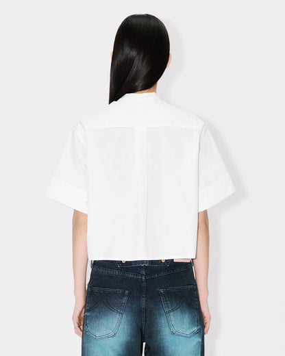 Kenzo Short Sleeves Shirt In Poplin Cotton Women's