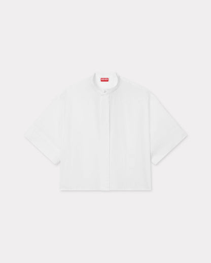 Kenzo Short Sleeves Shirt In Poplin Cotton Women's