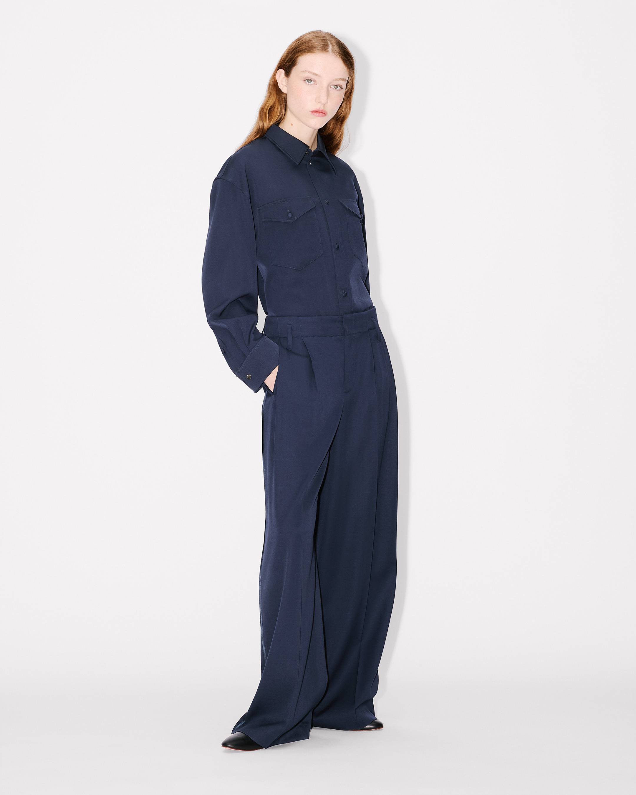 Kenzo Overshirt In Virgin Wool Women's