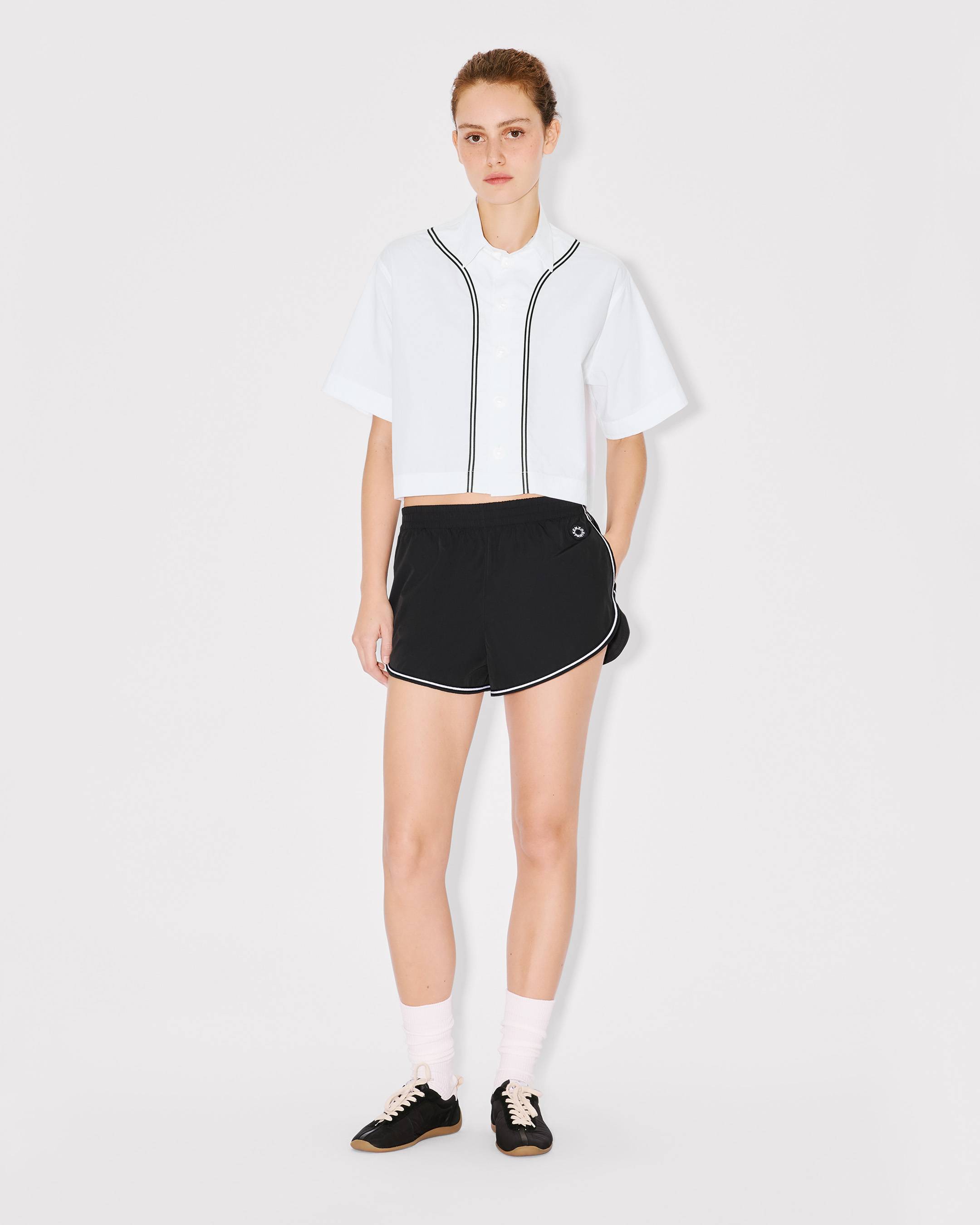 Kenzo Boke Flower 20 Baseball Short Sleeve Shirt In Poplin Cotton Women's