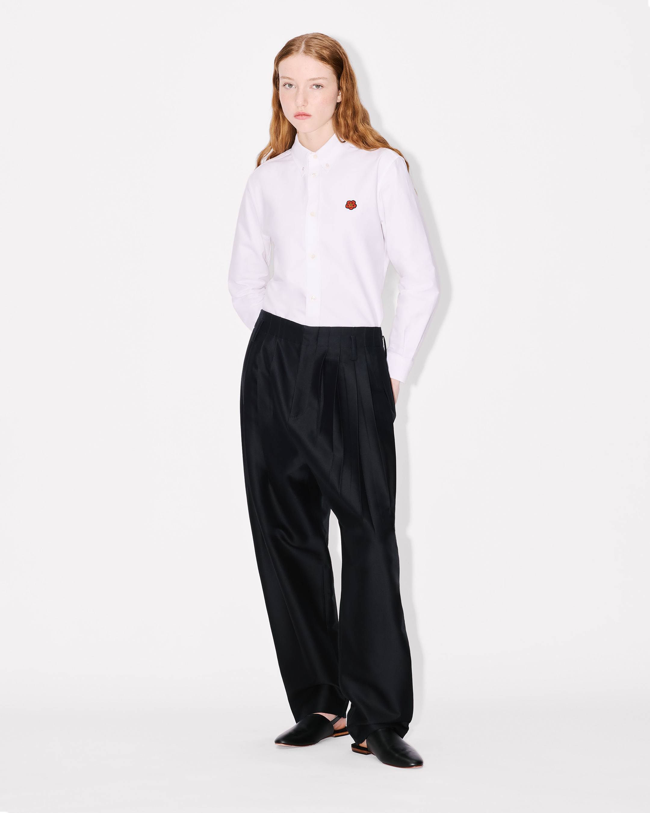 Kenzo Boke Flower Fitted Shirt In Cotton Oxford Women's