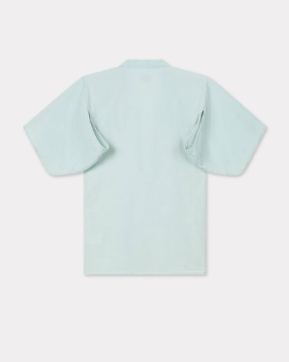 Kenzo Loose Kimono Shirt In Stone Bleach Chambray Women's