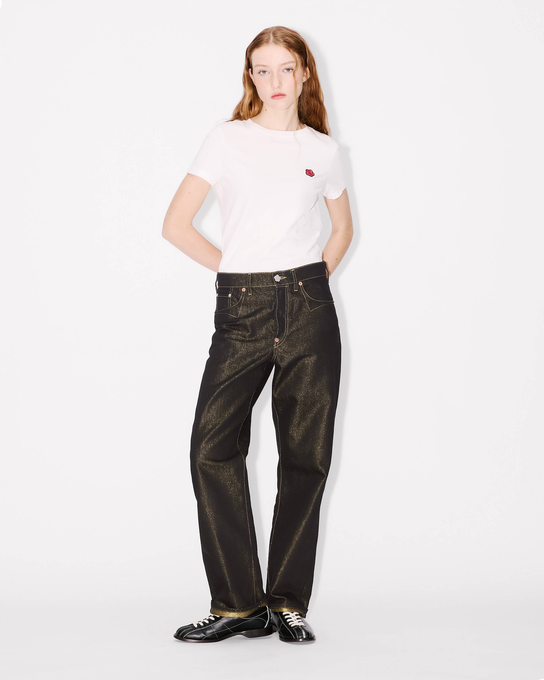 Kenzo Lowwaist Boyfriend Jeans In Lurex Japanese Denim Women's