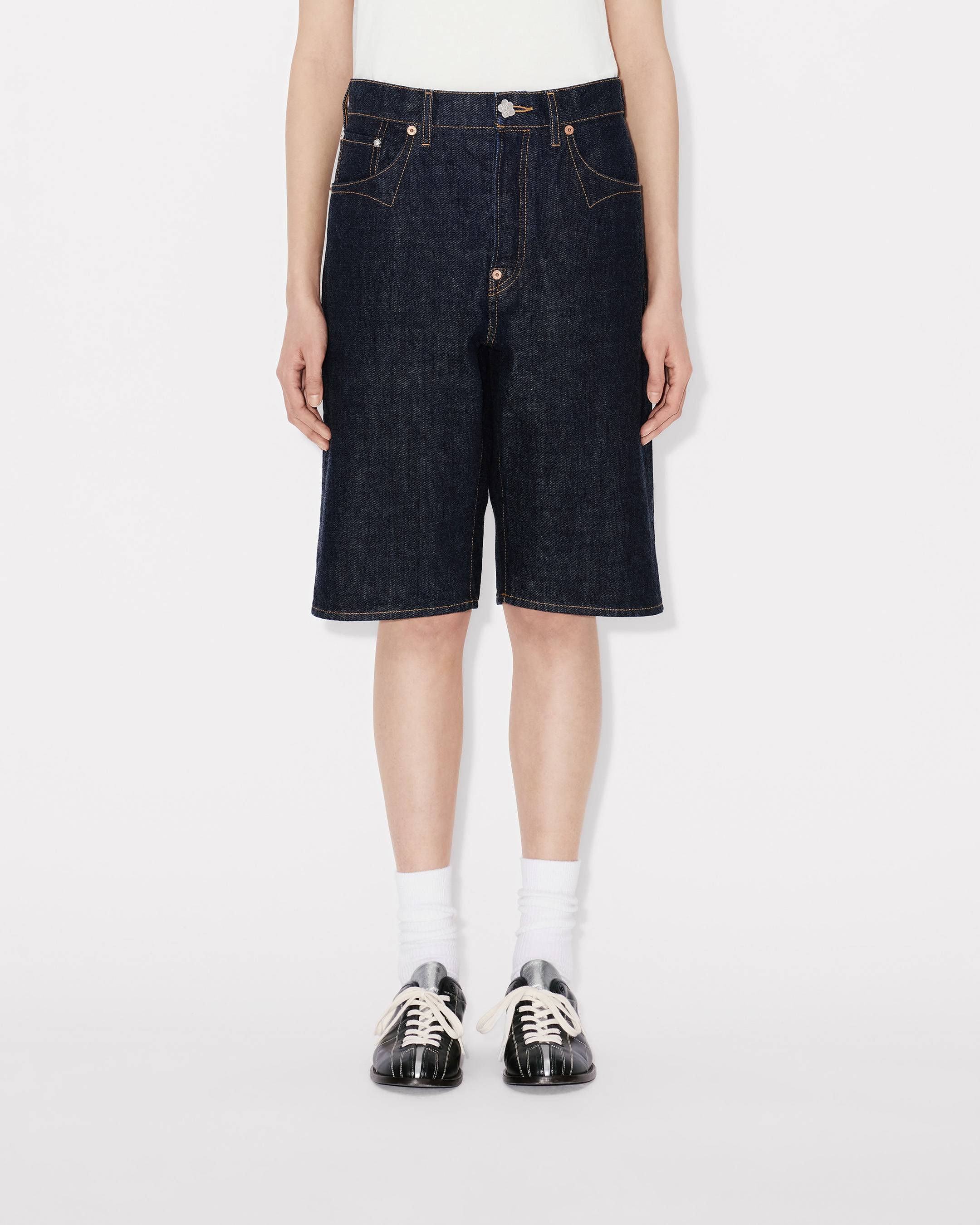 Kenzo Lowwaist Boyfriend Bermuda In Japanese Denim Women's
