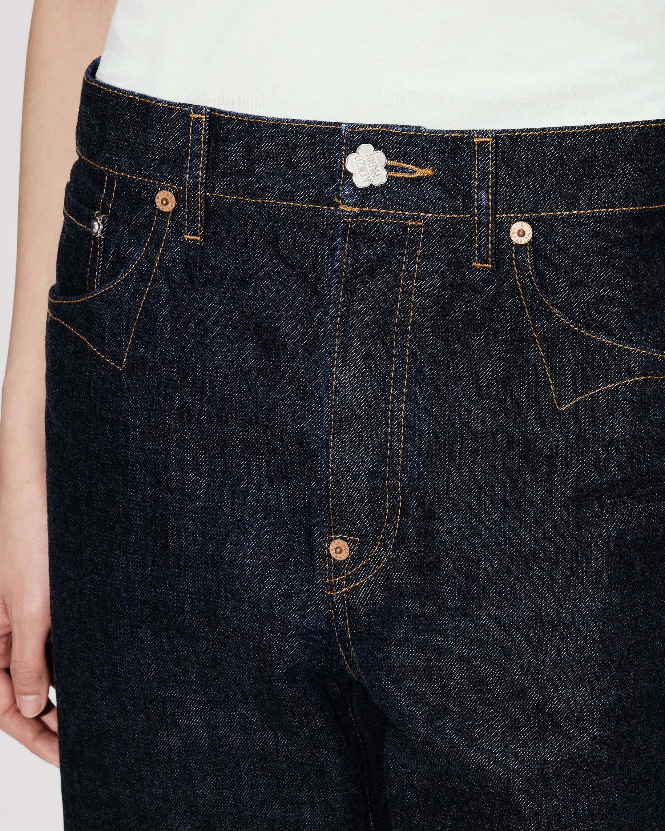 Kenzo Lowwaist Boyfriend Bermuda In Japanese Denim Women's