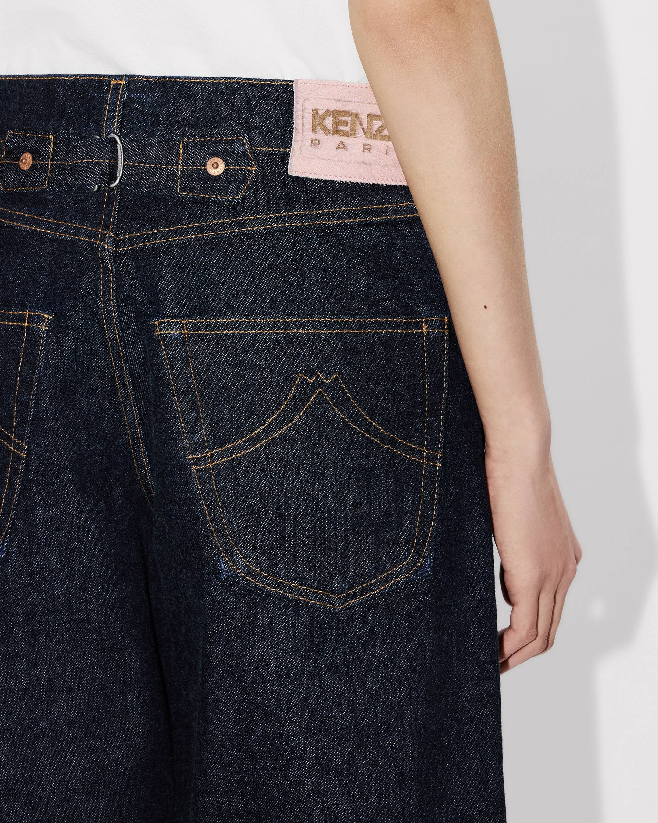 Kenzo Lowwaist Boyfriend Bermuda In Japanese Denim Women's
