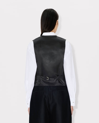 Kenzo Kimono Vest In Virgin Wool And Silk Women's