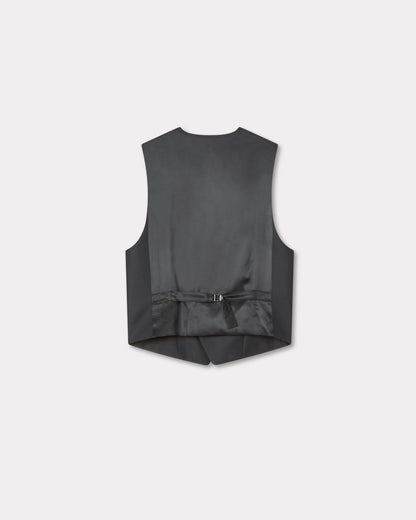 Kenzo Kimono Vest In Virgin Wool And Silk Women's