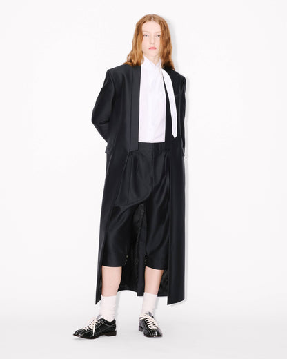 Kenzo Tailored Cropped Pleated Pants In Virgin Wool And Silk Women's