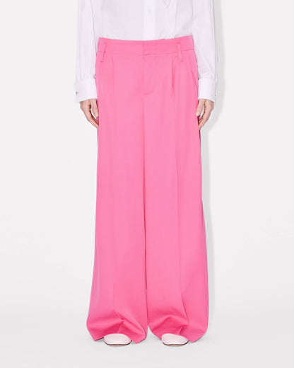 Kenzo Wide Leg Tailored Pants In Virgin Wool Women's