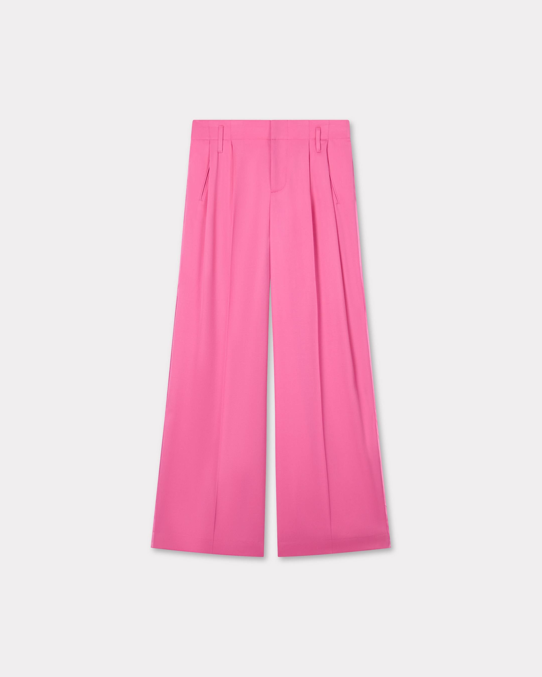 Kenzo Wide Leg Tailored Pants In Virgin Wool Women's