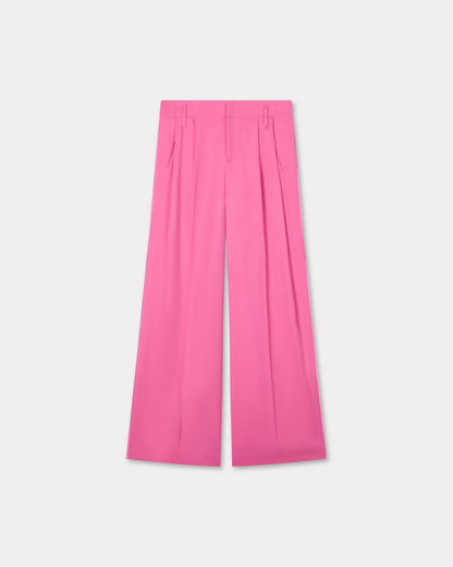 Kenzo Wide Leg Tailored Pants In Virgin Wool Women's
