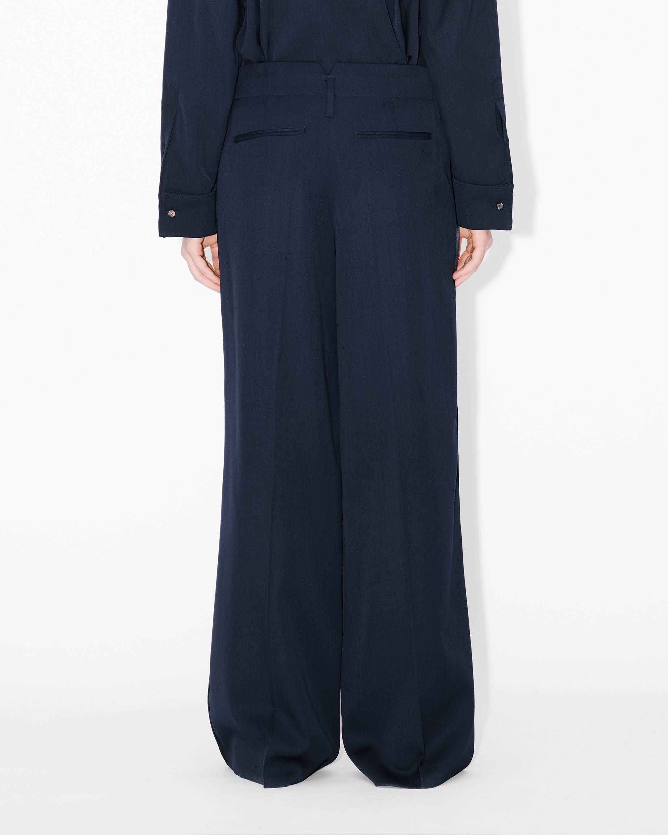Kenzo Wide Leg Tailored Pants In Virgin Wool Women's