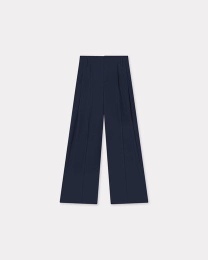 Kenzo Wide Leg Tailored Pants In Virgin Wool Women's
