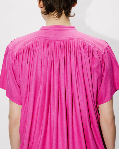 Kenzo Oversized Pleated Dress In Silk Floss Women's