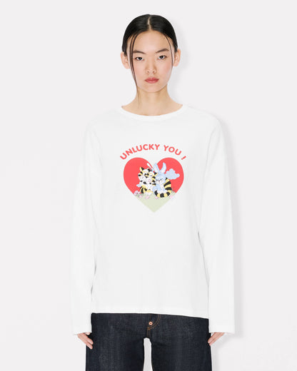 Kenzo Cartoon Long Sleeve Tshirt In Cotton Women's