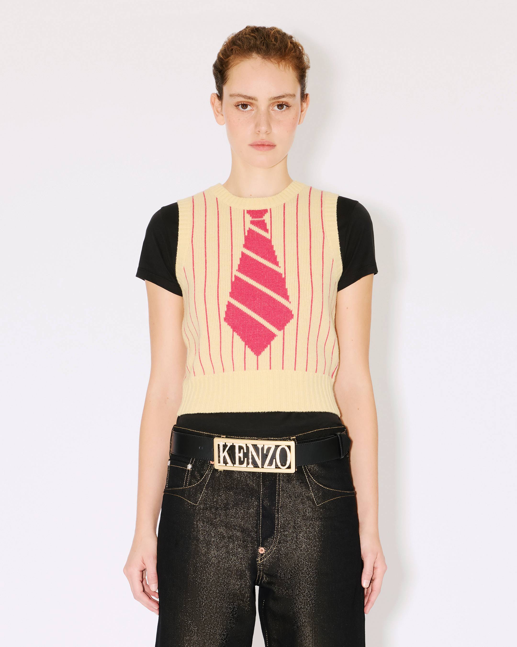 Kenzo Trompe Lil Vest In Wool Cotton Women's