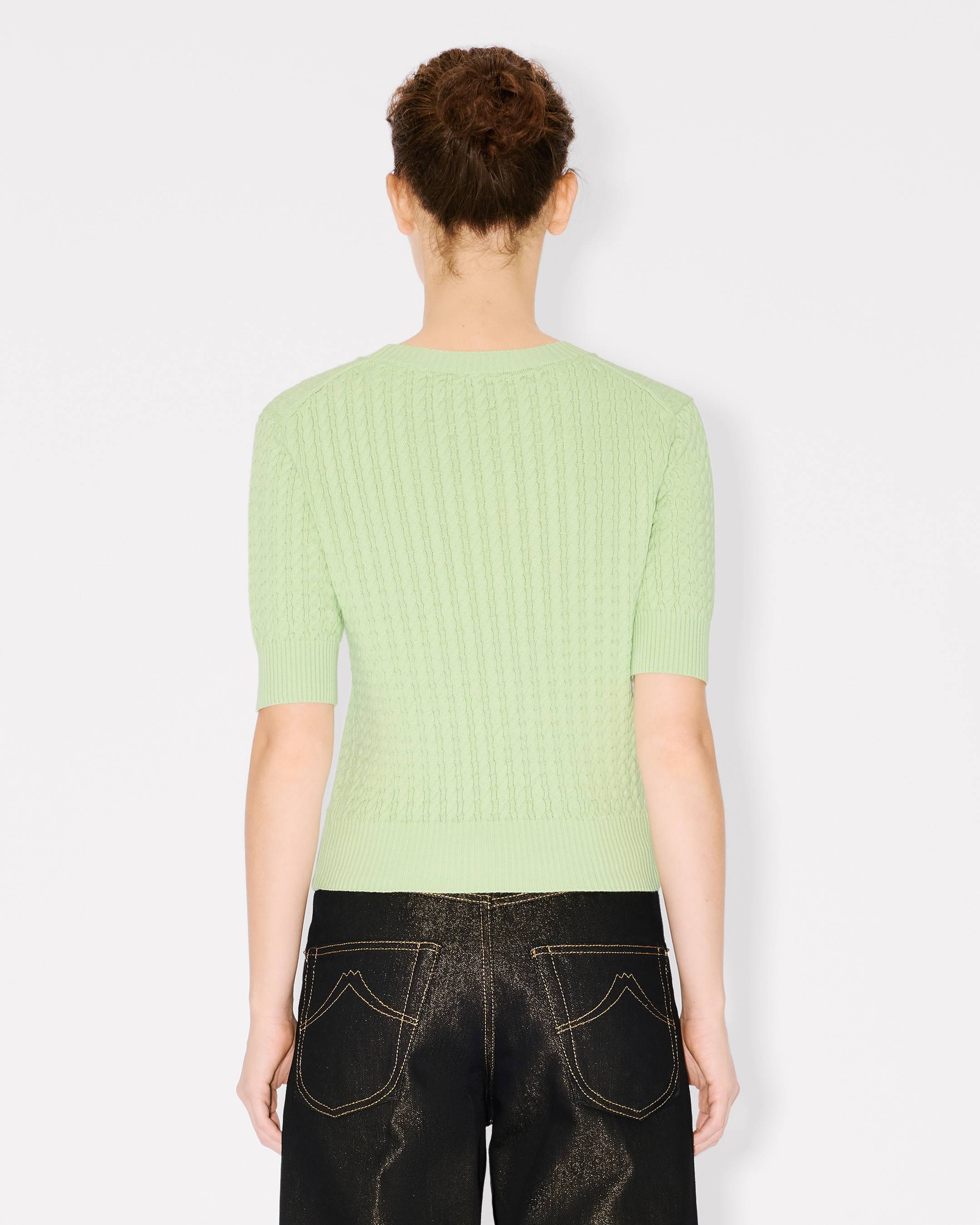 Kenzo Boke Flower Short Sleeve Top In Cotton Wool Women's
