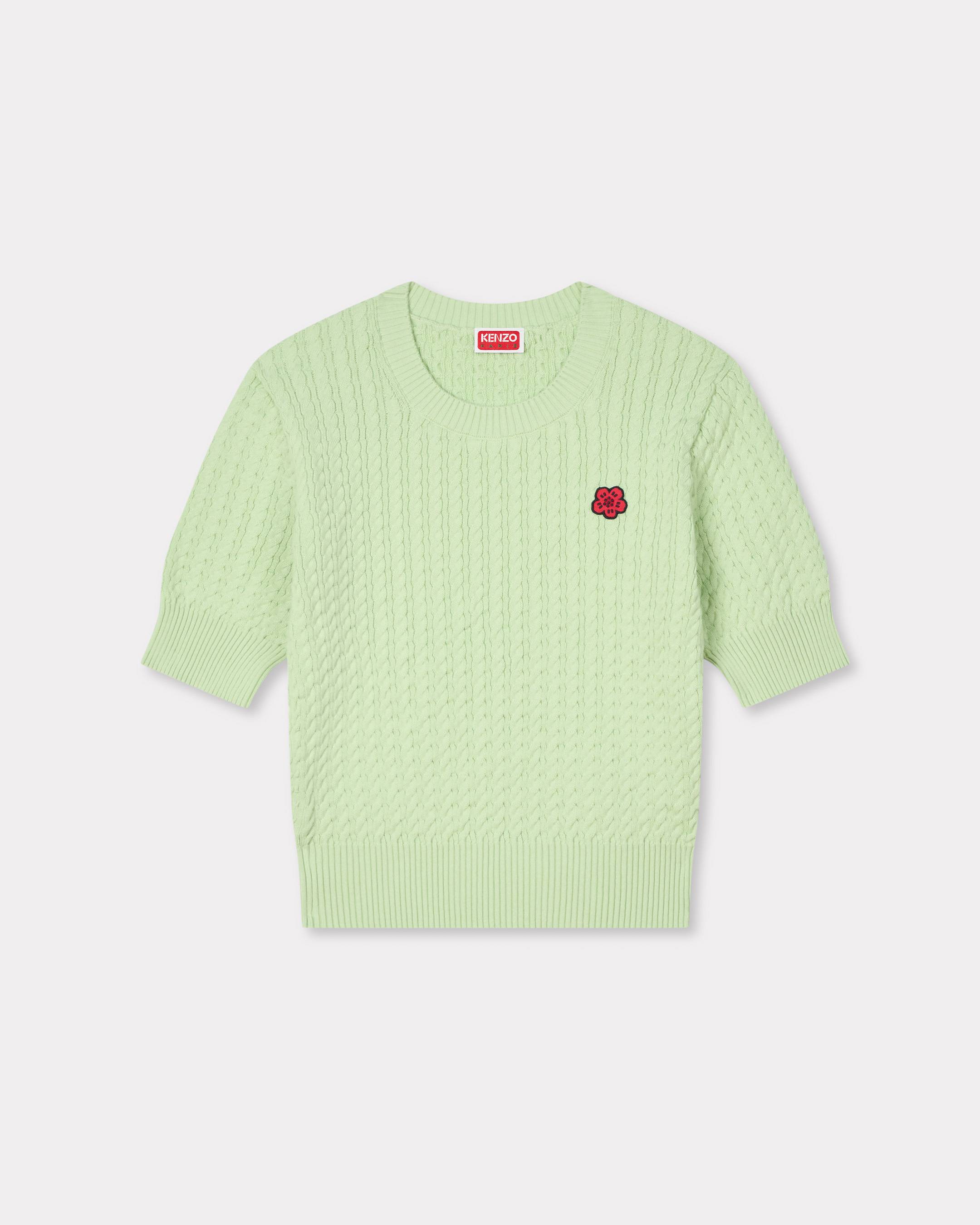 Kenzo Boke Flower Short Sleeve Top In Cotton Wool Women's