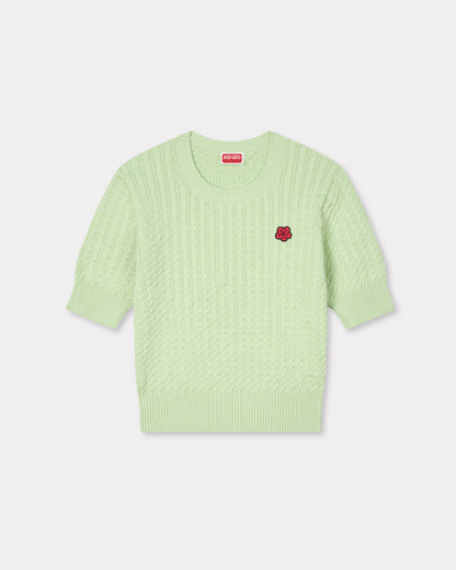 Kenzo Boke Flower Short Sleeve Top In Cotton Wool Women's