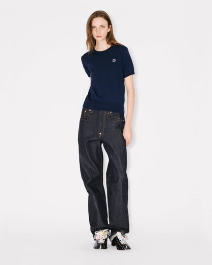 Kenzo Boke Flower Short Sleeve Top In Merino Wool Women's