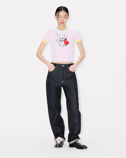 Kenzo Cartoon Cropped Top In Spongy Cotton Women's