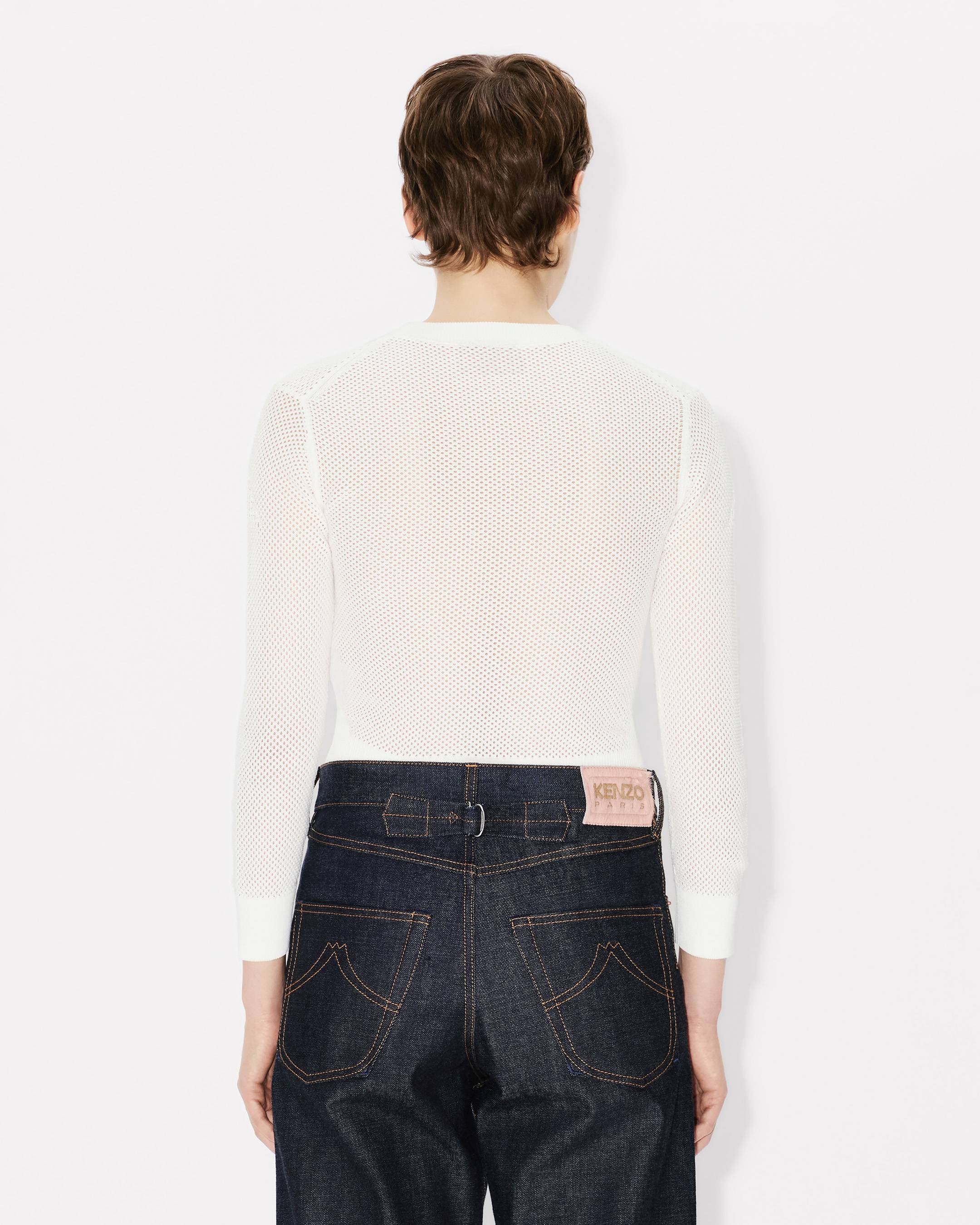 Kenzo Cartoon Long Sleeve Cropped Top In Cotton Women's