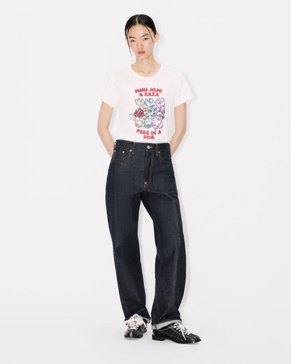 Kenzo Cartoon Embroidered Tshirt In Cotton Women's