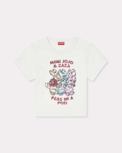 Kenzo Cartoon Embroidered Tshirt In Cotton Women's