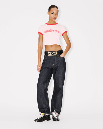 Kenzo Words Cropped Tshirt In Cotton Women's