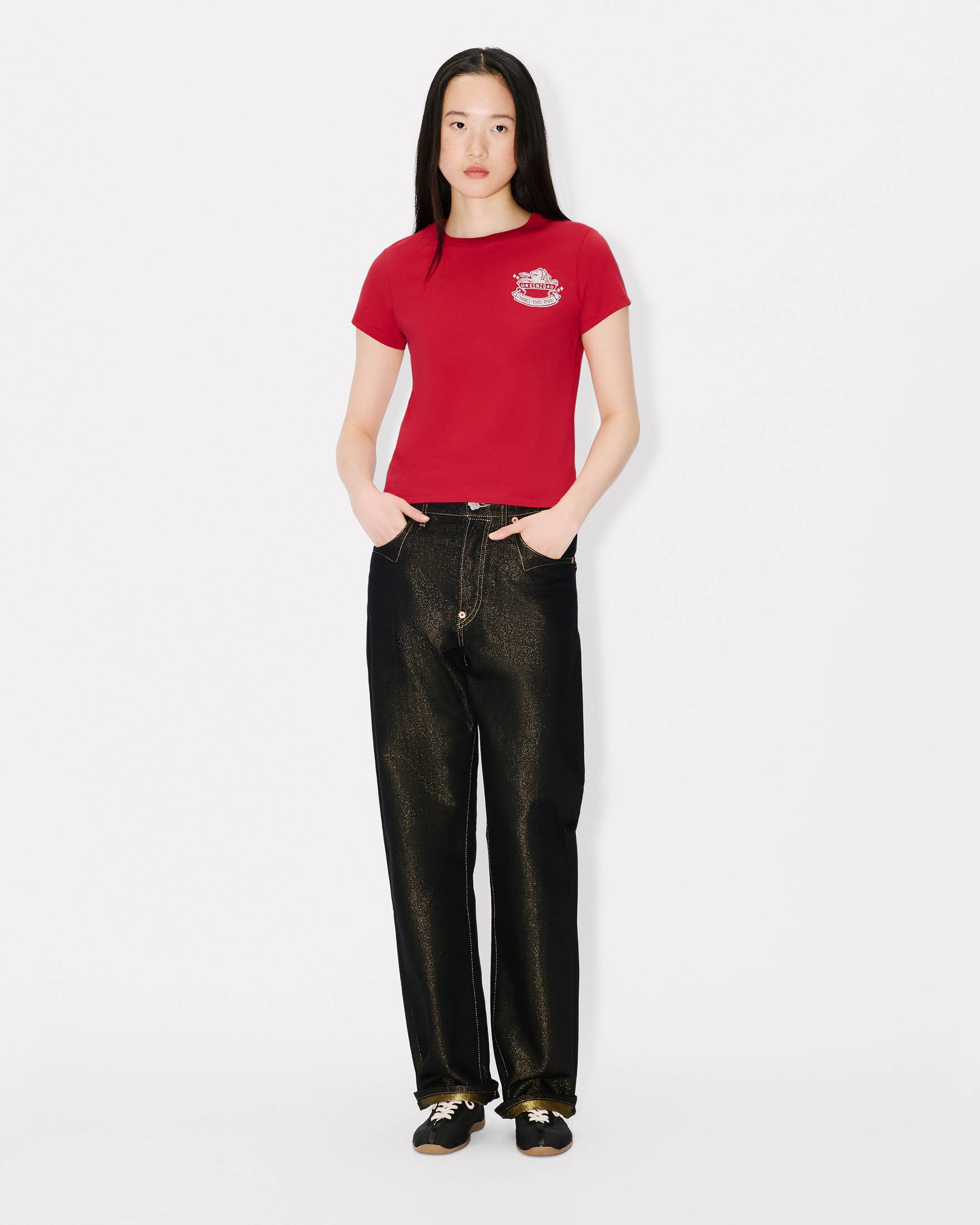 Kenzo Lunar New Year Embroidered Tshirt In Cotton Women's