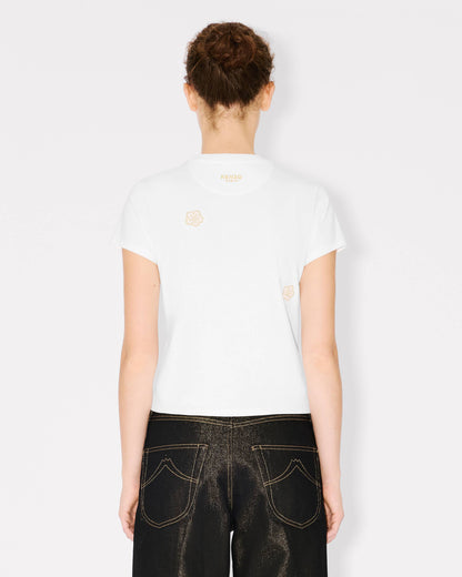 Kenzo Multi Boke Flower Embroidered Tshirt In Cotton Women's
