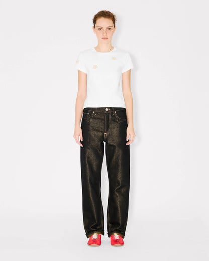 Kenzo Multi Boke Flower Embroidered Tshirt In Cotton Women's