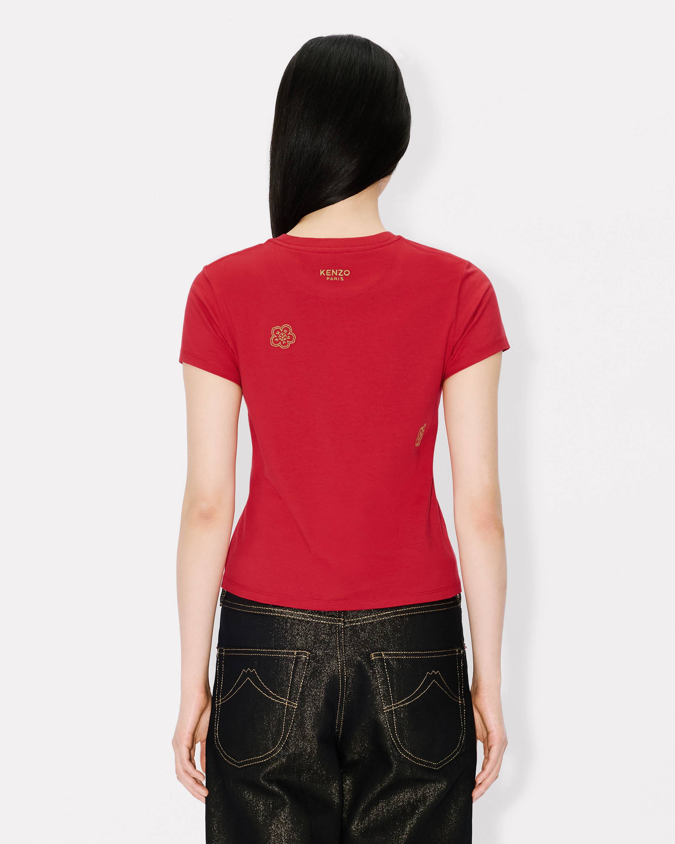 Kenzo Multi Boke Flower Embroidered Tshirt In Cotton Women's